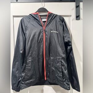 Columbia Black Jacket with Coral Trim